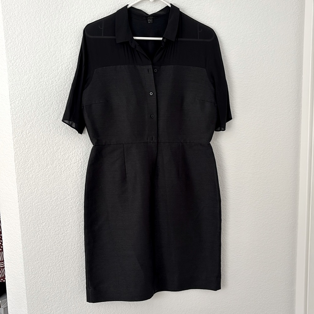 COS black midi dress size 10